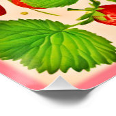 Aardbei Dadaïstische kunstwerk Perfect Poster (Hoek)