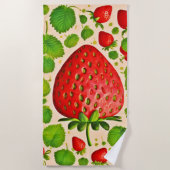 Aardbei Dadaïstische kunstwerk Strandlaken (Voorkant)