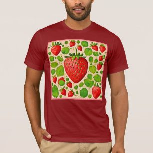 Aardbei Dadaïstische kunstwerk T-shirt