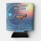 Aardbei Daiquiri (#10 van 12 Drink Recipe Set) Blikjeskoeler (Voorkant)