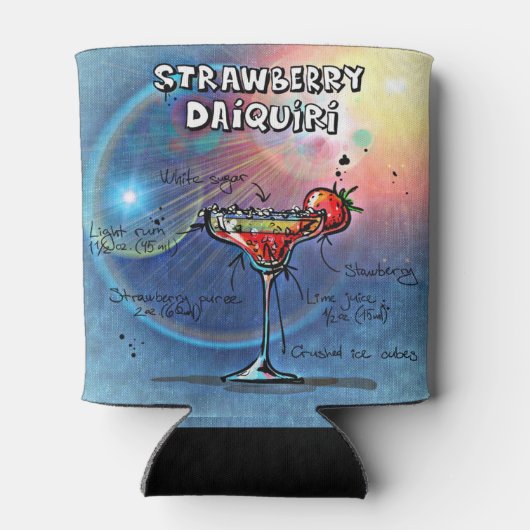 Aardbei Daiquiri (#10 van 12 Drink Recipe Set) Blikjeskoeler (Achterkant)