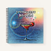 Aardbei Daiquiri (#10 van 12 Drink Recipe Set) Notitieboek (Voorkant)