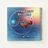 Aardbei Daiquiri (#10 van 12 Drink Recipe Set) Notitieboek (Achterkant)