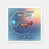 Aardbei Daiquiri (#10 van 12 Drink Recipe Set) Servet (Voorkant)