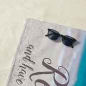 Aardbei Daiquiri, bevroren op Blue Sky Sandy Strandlaken (In situ)