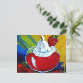Aardbei Daiquiri Briefkaart (Staand voorkant)