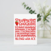 Aardbei Daiquiri briefkaart (Staand voorkant)