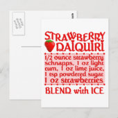 Aardbei Daiquiri briefkaart (Voorkant / Achterkant)