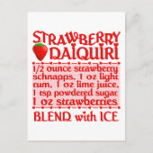 Aardbei Daiquiri briefkaart (Voorkant)