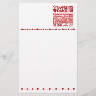 Aardbei Daiquiri briefpapier, pas aan Briefpapier