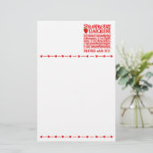 Aardbei Daiquiri briefpapier, pas aan Briefpapier (Staand voorkant)