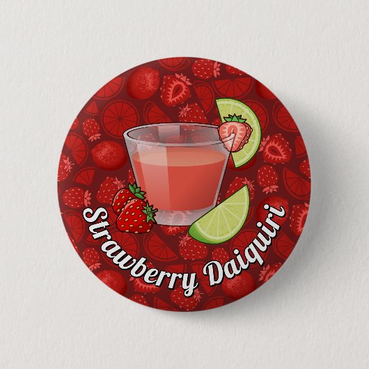 Aardbei Daiquiri Button (Voorkant)