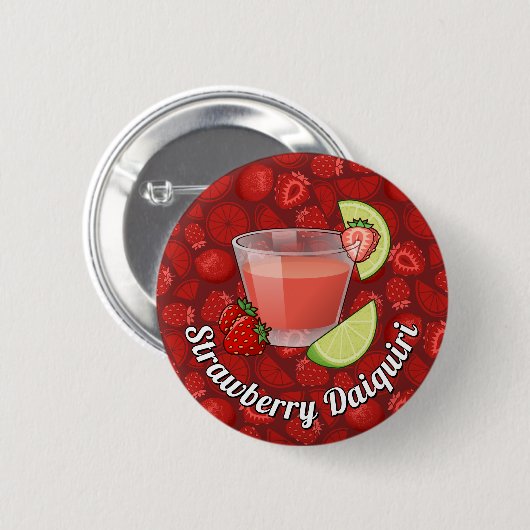 Aardbei Daiquiri Button (Voorkant /achterkant)