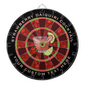 Aardbei Daiquiri Cocktail Dartbord (Voorkant)