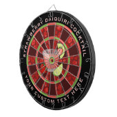 Aardbei Daiquiri Cocktail Dartbord (Voorkant Rechts)