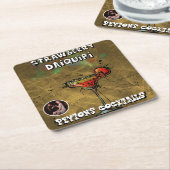 Aardbei Daiquiri Cocktail Party Kartonnen Onderzetters (Schuin)