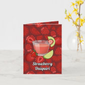 Aardbei Daiquiri Cocktail Recept Kaart (Gele Bloem)