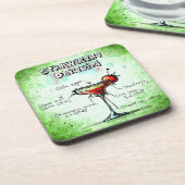 Aardbei Daiquiri Drink Recipe Onderzetter (Linkerzijde)