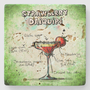 Aardbei Daiquiri Drink Recipe Stenen Onderzetter