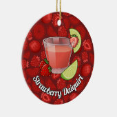 Aardbei Daiquiri-keramisch Ornament (Rechts)