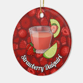 Aardbei Daiquiri-keramisch Ornament (Links)
