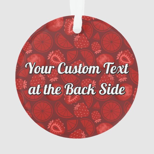 Aardbei Daiquiri Ornament (achterkant)