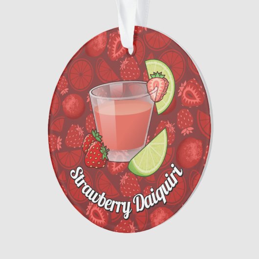 Aardbei Daiquiri Ornament (voorkant)