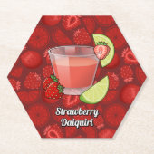 Aardbei Daiquiri Paper Onderzetter (Voorkant)
