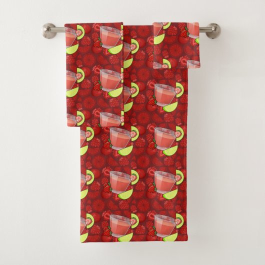 Aardbei Daiquiri Patroon Bad Handdoek (Insitu)