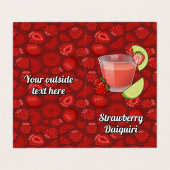 Aardbei Daiquiri Recipe Visitekaartje (Buitenkant ongevouwen)