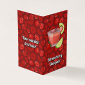 Aardbei Daiquiri Recipe Visitekaartje (Buitenkant)