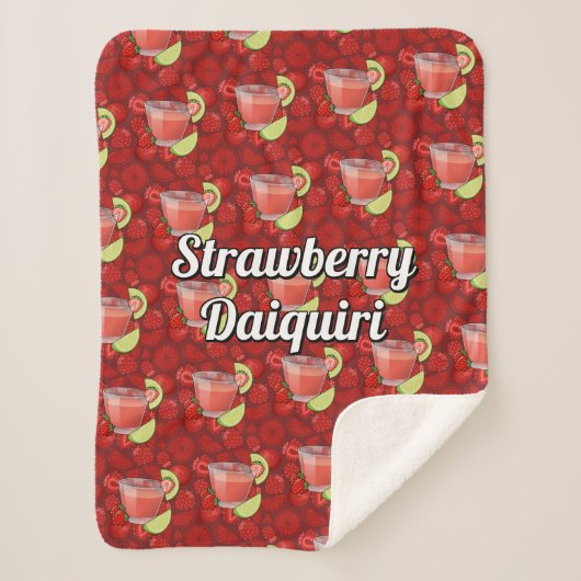 Aardbei Daiquiri Sherpa Deken (Voorkant)