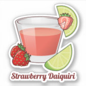 Aardbei Daiquiri Sticker (Voorkant)