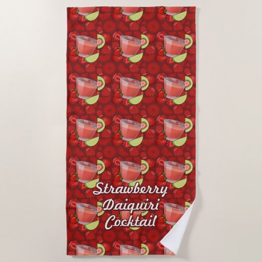 Aardbei Daiquiri Strandlaken (Voorkant)