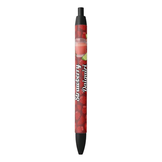Aardbei Daiquiri Zwarte Inkt Pen (Voorkant Verticaal)