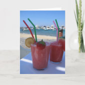 Aardbei Daiquiris bij Mykonos - kaart (Voorkant)