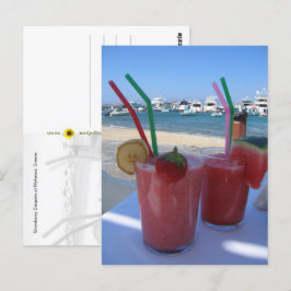 Aardbei Daiquiris, Mykonos, Griekenland - Briefkaart