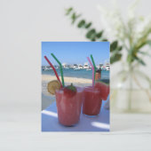 Aardbei Daiquiris, Mykonos, Griekenland - Briefkaart (Staand voorkant)