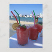 Aardbei Daiquiris, Mykonos, Griekenland - Briefkaart (Voorkant)
