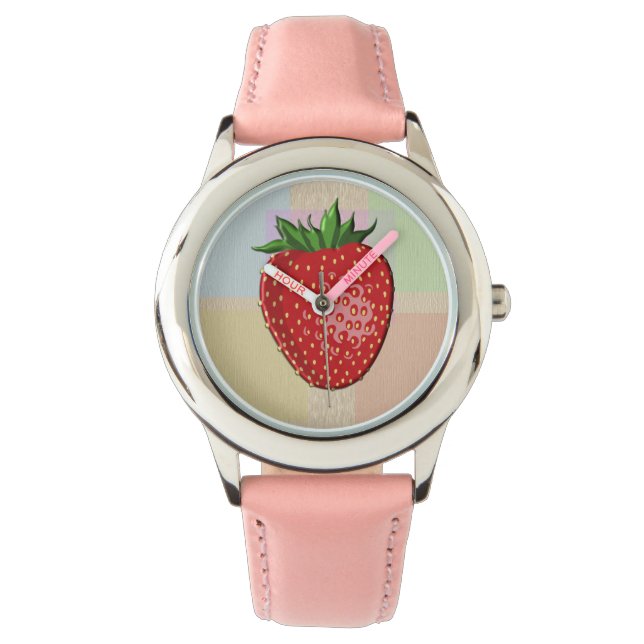 Aardbei - Dames designer horloge (Voorkant)