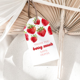 Aardbei Dank Je Berry Veel Favor Cadeaulabel