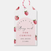 Aardbei dank je bessen veel cadeaulabel (Voorkant)