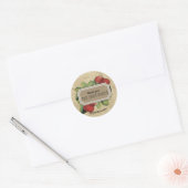 Aardbei Dank je catering Ronde Sticker (Envelop)