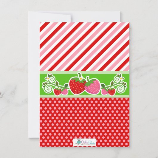 Aardbei Dank je opmerkingen Bedankkaart (Achterkant)