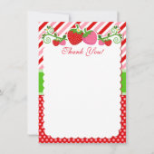 Aardbei Dank je opmerkingen Bedankkaart (Voorkant)