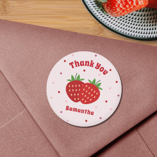 Aardbei Dank je Sticker