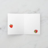 Aardbei Dank je wel Bedankkaart (Binnen)