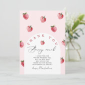 Aardbei dank je zeer dank je kaart (Staand voorkant)