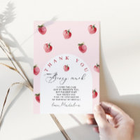 Aardbei dank je zeer dank je kaart