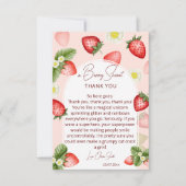 Aardbei dank u bedankkaart (Voorkant)